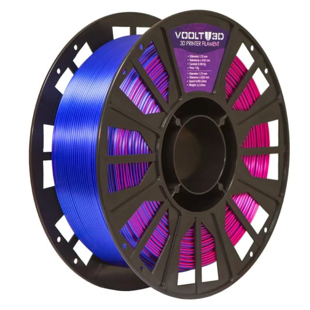 Filamento PLA Duo Color Shadow Azul Safira com Ametista V-Silk - 1Kg — 3