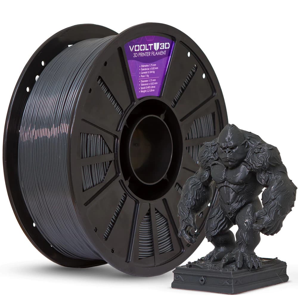 Filamento PETG HF Grafite High Fluidity Premium - 1Kg