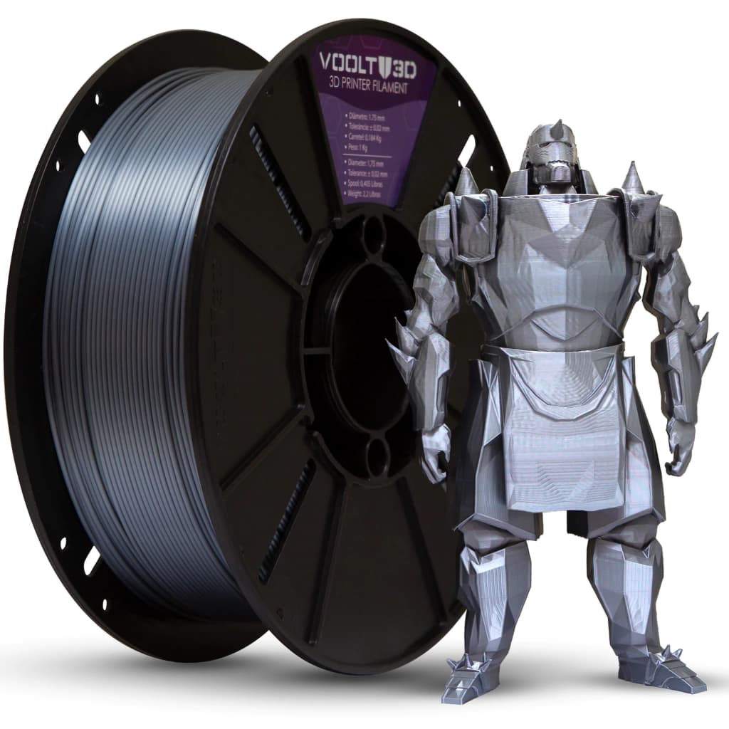 Filamento PLA Inox V-Silk High Speed Premium - 1Kg