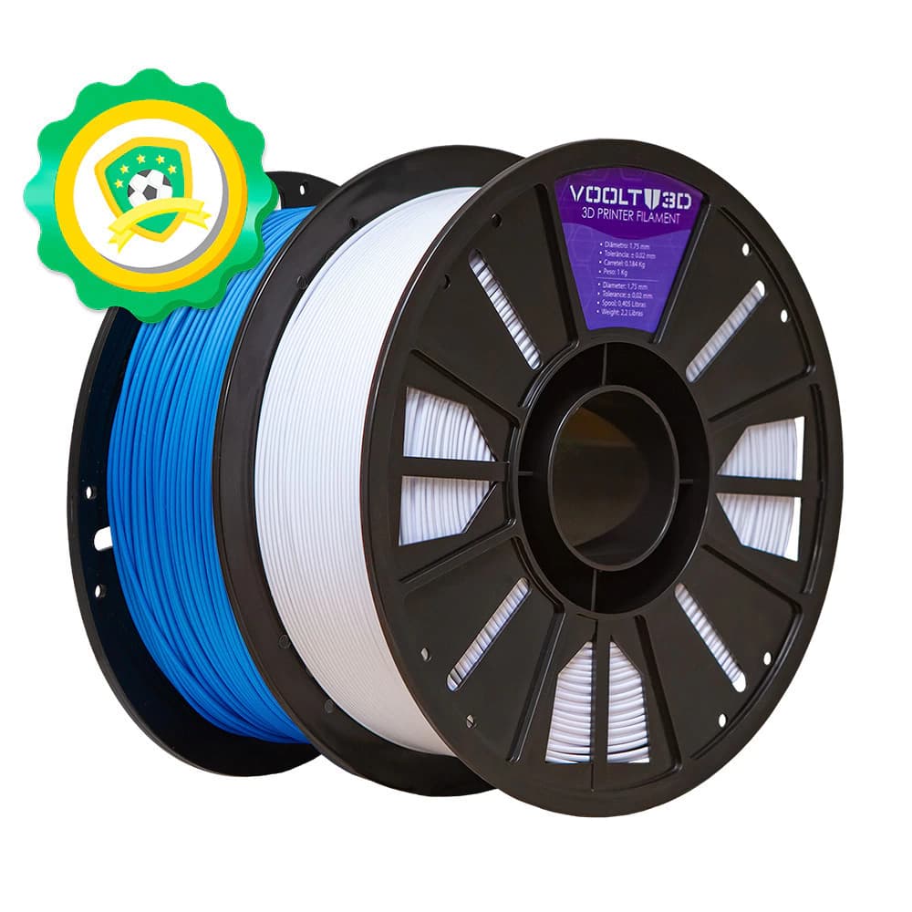 KIT Filamento PLA Velvet Copa do Mundo 2kg
