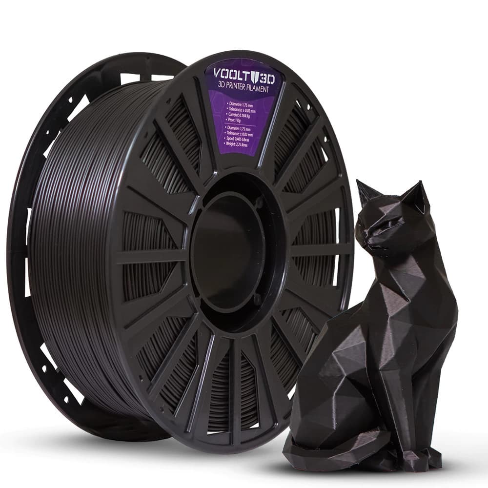 Filamento PLA Preto High Speed Premium - 1Kg