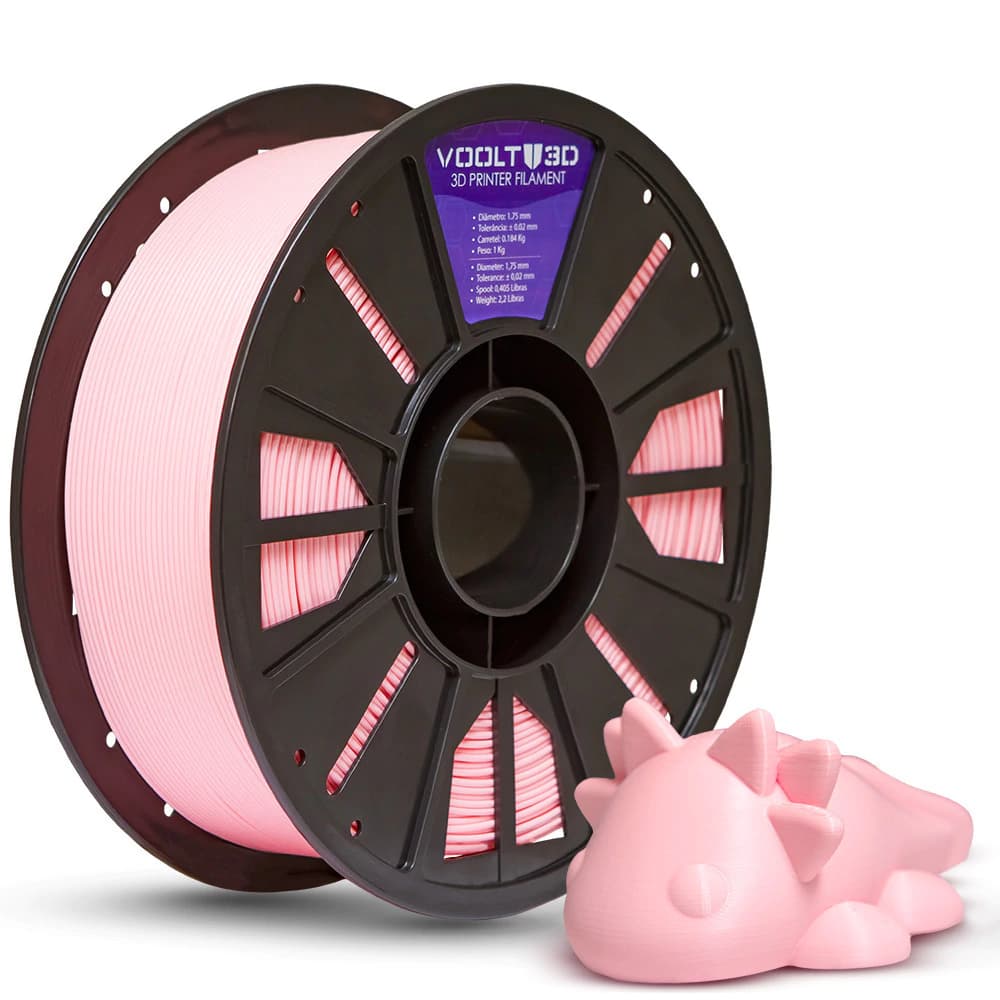 Filamento PLA Rosa Bebê High Speed Premium - 1Kg