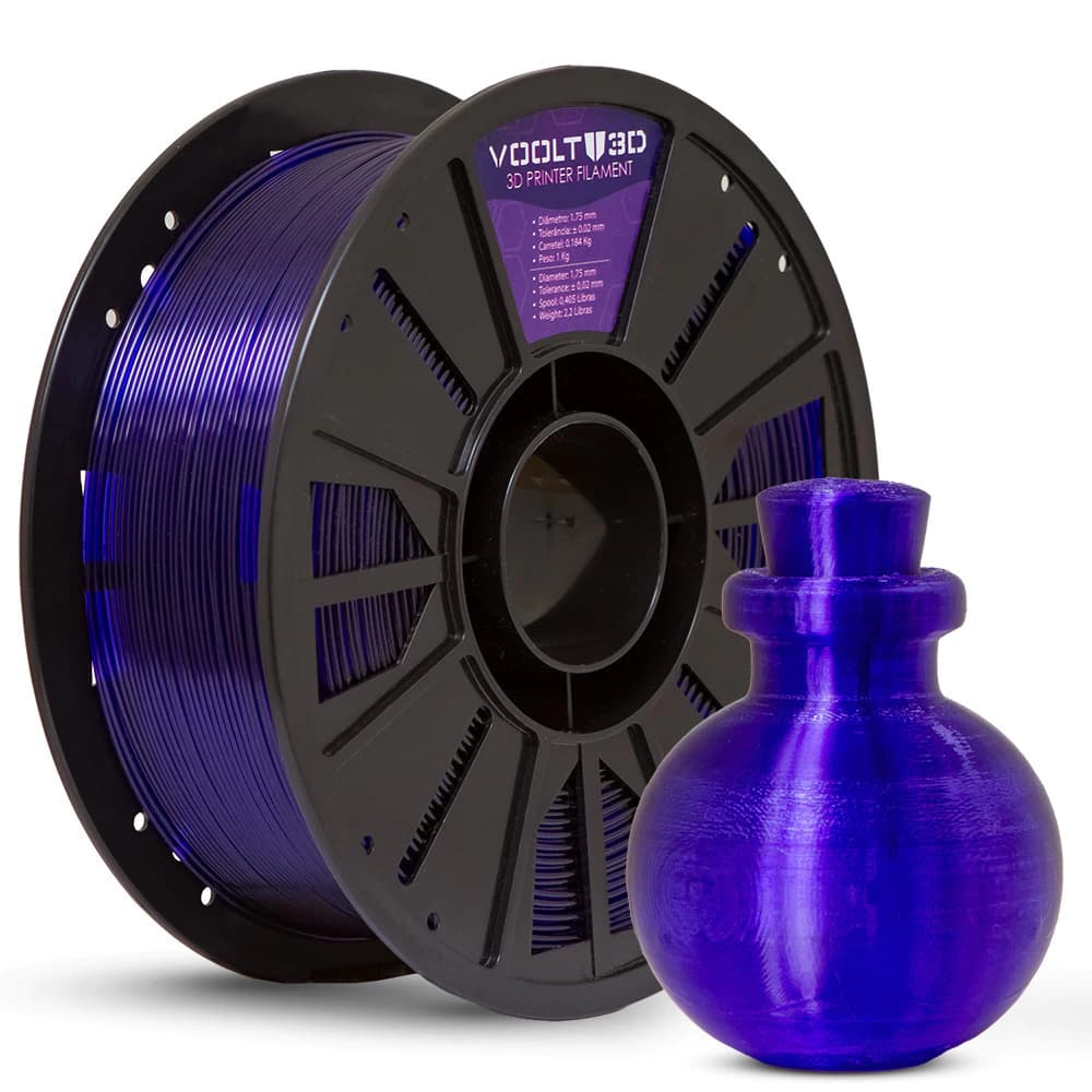 Filamento PETG HF Rosa Cereja Translúcido High Fluidity Premium - 1Kg