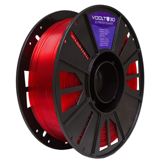 Filamento PETG HF Vermelho Translúcido High Fluidity Premium - 1Kg — 3